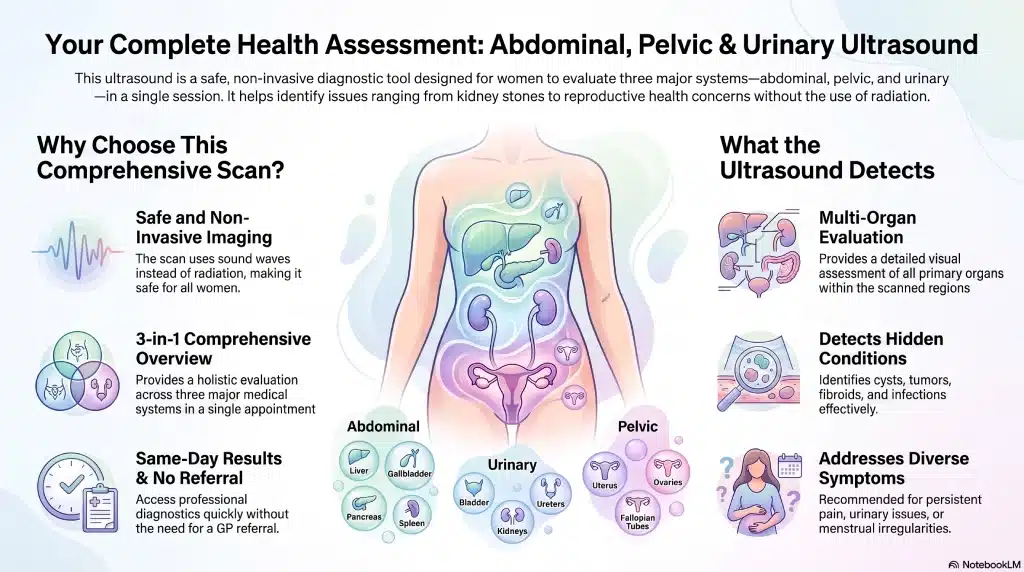 Abdominal, Pelvic, and Urinary Tract Ultrasound (women) 1 Abdominal, Pelvic, and Urinary Tract Ultrasound