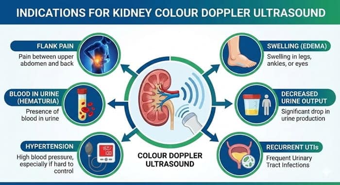Why you need Kidney Colour Doppler Ultrasound? 1 Symptoms Indicating the Need for a Kidney Colour Doppler Ultrasound