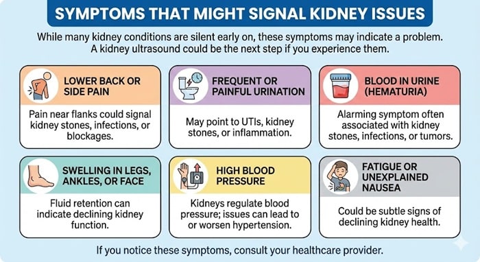 Common Kidney Issues a Simple Ultrasound Can Detect 3 Symptoms That Might Signal Kidney Issues